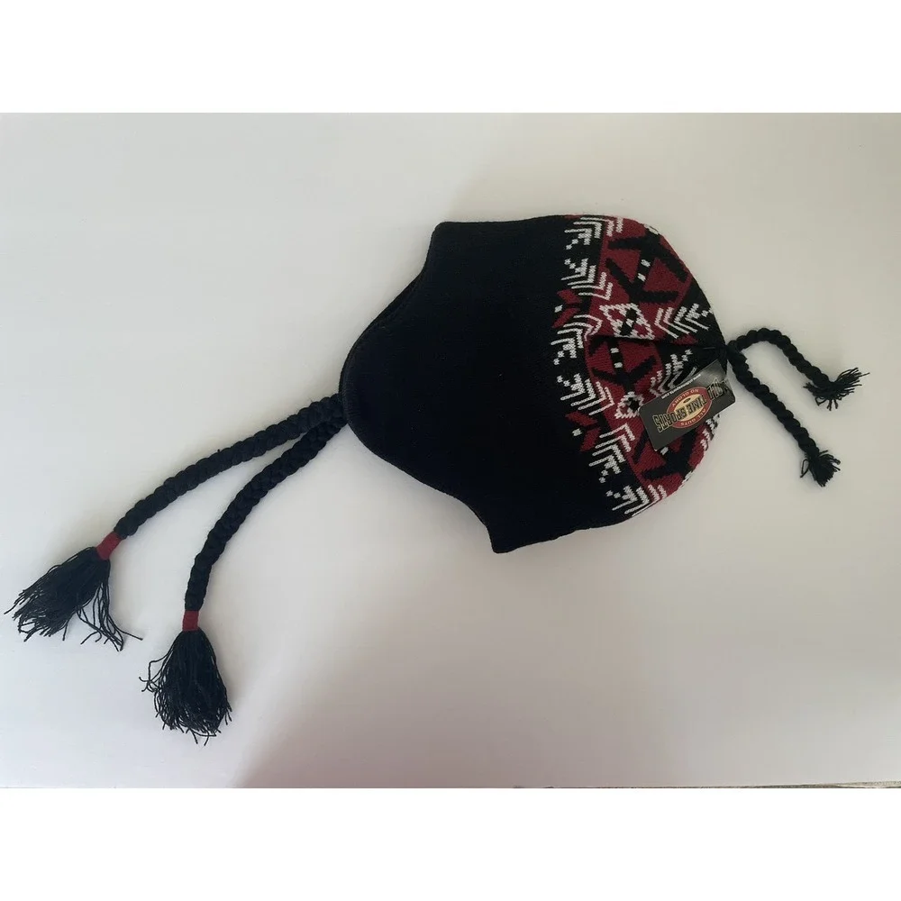 Old Time Hockey Chicago Blackhawks NHL Earflap Beanie Knit‎ Tassel Hat New